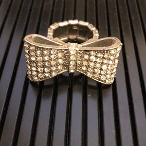 White House Black Market Jewelry - Stretchy Rhinestone Bow Ring White House Black Market Jewelry - Stretchy Rhinestone Bow Ring